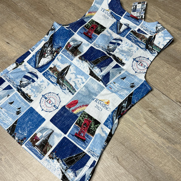 REYN SPOONER Transpacific Yacht Race Transpac 2023 Tank Top Blue Nautical Size 0 - Picture 5 of 8